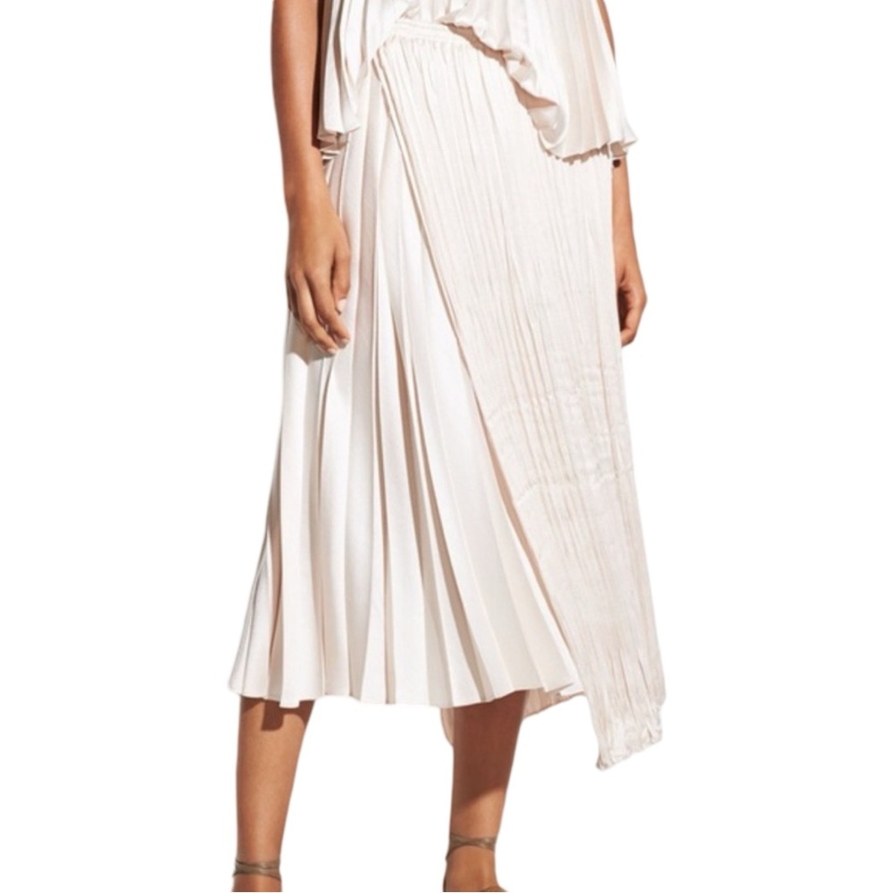 Vince Mixed Pleat Asymmetrical Skirt (With Pockets!)